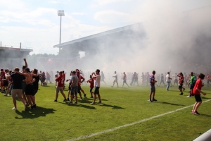 FC Energie Cottbus feiert den Aufstieg