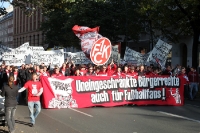 Fans des 1. FC Kaiserslautern bei der Fandemo 2010