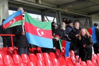 Fans der Nationalmannschaft von Aserbaidschan beim Testspiel in Berlin