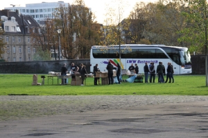 Jena Fans in Düsseldorf am Rhein