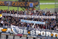 Spruchband im Heimblock des FC Carl Zeiss Jena