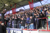 Fans des FC Erzgebirge Aue bei Union Berlin