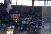 Fans / Ultras des FC Erzgebirge Aue in der DKB-Arena des FC Hansa Rostock