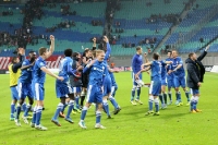 FC Hansa Rostock feiert den Sieg bei den Bullen