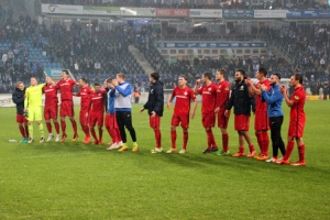 Hansa Rostock feiert 1:1 in Magdeburg