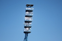 Flutlicht der DKB-Arena (einst Ostseestadion) des FC Hansa Rostock