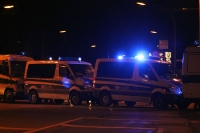 Polizeiabsperrung nach Babelsberg gegen Hansa Rostock