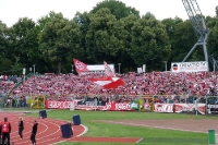 Fans des FC Rot-Weiß Erfurt gegen Jena