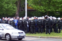 Festgenommene Ultras / Fans des FC Schalke 04 nach dem Revierderby beim BVB 09, Saison 2007/08