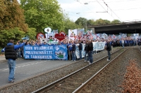 Gegen Polizeieinsätze in den Fankurven, Demo der Ultras Gelsenkirchen