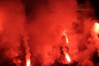 Pyroshow der Schalke Ultras in Duisburg