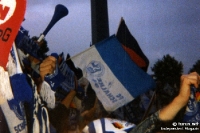 Fans des FC Schalke 04 im Parkstadion in Gelsenkirchen, Anfang der 90er Jahre