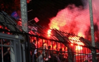 Pyrotechnik beim Freundschaftsspiel Babelsberg 03 vs. FC St. Pauli