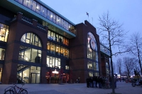 Neue Tribüne des Stadions des FC St. Pauli
