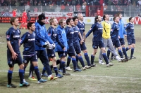 Spieler des TSV 1860 München feiern das 1:0 bei Union Berlin