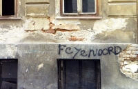 Feyenoord-Schriftzug an einer Hauswand