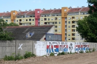 Graffiti am Gradski Stadion des FK Borac Banja Luka