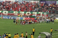 Mannschaften des Portuguesa FC und des Marília Atlético Clube, (Foto: T. Hänsch www.unveu.de)