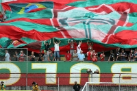 Blockfahne der Fans des Portuguesa FC im Mirandão, (Foto: T. Hänsch www.unveu.de)