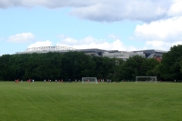 Sportplätze und das Stadion Parken in Kopenhagen