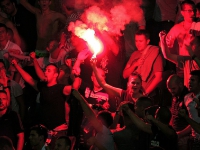 Fans von Hajduk Split bei Slavia Praha