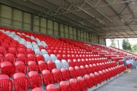 Impressionen vom Stadion Shamrock Park des Portadown Football Club in Nordirland
