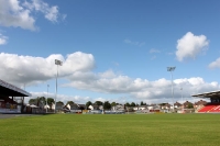 Der Shamrock Park des Portadown FC (Nordirland)