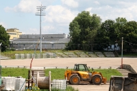 Bauarbeiten am Stadion Miejski in Jelenia Góra