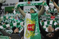 Fans von Lechia Gdansk beim Spiel gegen Lech Poznan