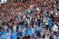 Fans von Pogon Szczecin im Stadion Miejski im. Floriana Krygiera