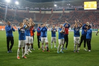Lech Poznan feiert den 1:0-Sieg bei Zaglebie Lubin