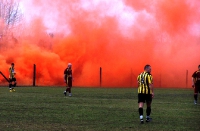 Polnische Derby Atmosphäre mit viel Rauch