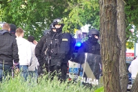Polnische Polizei im Einsatz beim Fußball