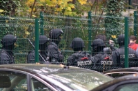 polnische Polizei in Swinoujscie beim Einsatz