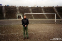 Das alte Stadion Dziesieciolecia in Warschau im Winter 1993