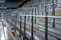 Stehplatzbereich im Swedbank Stadion in Malmö, Schweden