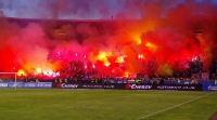Pyrotechnik beim Belgrader Derby 2015