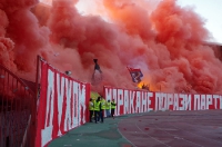 Pyrotechnik beim Belgrader Derby 2015