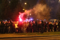 Anmarsch der Sparta Fans zum Prager Derby