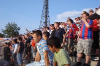 Fanblock des Vasas SC in Budapest