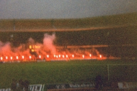 pirotecnia no estádio em Nuremberg, dos anos 90