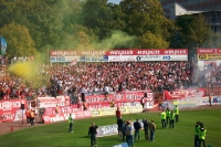 Ultras des Halleschen FC im alten Kurt-Wabbel-Stadion