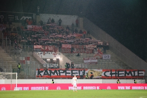 Hallescher FC Fans in Essen 19.12.2023