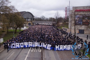 HSV-Marsch zum Hamburger Derby