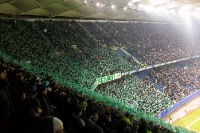 Kurve der Rapid-Fans und Ultras in Hamburg