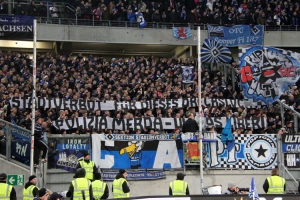 HSV Ultras Spruchband gegen Stadtverbot in Duisburg