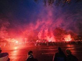 Fanmarsch von Hertha BSC & KSC