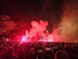 Fanmarsch von Hertha BSC & KSC