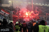 Hertha BSC Fans zünden in Cottbus Pyrotechnik