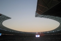 Berliner Olympiastadion im Abendlicht